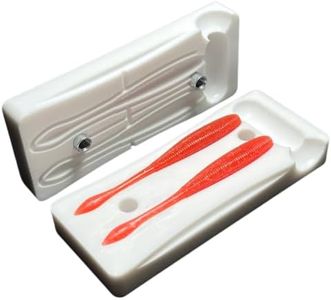 Fishing Lure Molds Soft Plastic Lure Making Kit, CNC Synthetic Stone 4.2” Flag Tail Worm Mold, 2-Cavity Design for Bass Fishing DIY – Lure Master