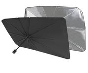 EYUVAA LABEL Car Windshield Sun Shade Umbrella Protector for Front Window, Foldable Sun UV & Heat Protector Suitable for Windshields of All SUVs, Sedan & Hatchback (Standard, 31"x57")