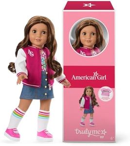 American Girl, Truly Me 18-inch Doll #117 with Brown Eyes, Wavy Dark-Brown Hair with Highlights, Tan Skin, for Ages 6+