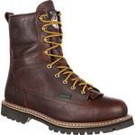 Georgia Men's 8" Lace-to-Toe M Work Boot, Chocolate, 12 M US