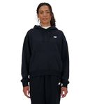 New Balance Women's Sport Essentials Fleece Hoodie, Black, Medium