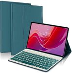 ProElite Keyboard case for Lenovo Tab M11 11 inch, Magnetic Detachable Wireless Bluetooth Keyboard Built-in 7-Colors Backlit, Dark Green