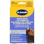 Dr. Scholl's BUNION RELIEF & TOE CORRECTOR // Massaging Gel Bunion Splint & Big Toe Straightener - Bunion Corrector for Women & Men - Bunion Pads for Bunion Relief, 1 support set (left & right)