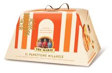 Tre Marie Panettone Classico Holiday Cake, Classic Recipe, 2.2 Pound (1000 grams) ith No Candied Fruit - 2.27 Pound (1030g) Package [ Italian Import ]