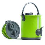 Colapz 8L Premium 2 in 1 Collapsible Water Container - BPA Free Camping Water Carrier with Handle - Collapsible Bucket with Lid & Water Dispenser with Tap - Versatile & Portable Camping Accessories UK