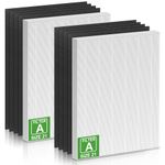 115115 Replacement Filter A Size 21 Compatible with Winix PlasmaWave 5300-2, C535, P300, 6300-2, 5300, 9000 Air Purifier, 2 True HEPA Filters + 8 Carbon Pre-Filters