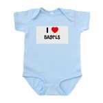 CafePress I LOVE BAGELS Infant Creeper Cute Infant Bodysuit Baby Romper