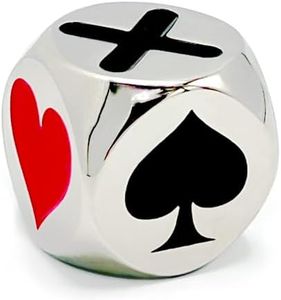 Luck Lab Premium Trump Marker/Indicator - for use with Euchre, Pinochle, Bridge and More - Comes with Black Velvet Storage Bag. (Silver)