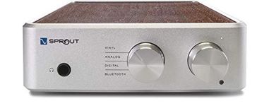 PS Audio Sprout100 Complete HiFi DAC Amp, High Resolution High Fidelity Audio for Digital, Analog, Vinyl, and Bluetooth (Real Walnut)