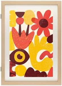 ACA Trading Kids Art Frame, 455x330mm Artists Photo Frame, Projects, Front Opening Wood Frame, Artwork Display Storage for Children Drawing Crafting (Timber)
