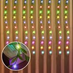 Gesto Curtain Led String Light for Home Decor – Fairy Lights with 8 Modes Control | Artificial Leaf Hanging Light for Room Decor,Birthday Decoration,Wall Decor,Diwali Decoration(10x3Feet,Multicolor)