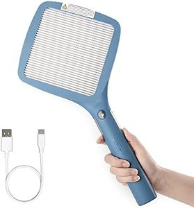 mafiti 2 in 1 Electric Fly Swatter Rechargeable with Flashlight Mosquito Zapper Bug Zapper Racket Fly Killer Indoor Outdoor