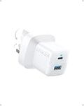 USB C Plug, Anker 33W 2-Port USB C Charger, Ideal for iPhone 15/15 Pro Max/14/13/12, Galaxy, Pixel, iPad/iPad Mini and More (Cable Not Included) - White