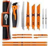Cenforge 13-PC Multi Blades Hand Saw, Small Hacksaw, Mini HandSaw, Jab Saw, Small HandSaw for Wood, Drywall, Metel, Sheetrock, Plastic (with a Handle for Quick Blade Change)