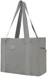 NGIL Yoga Tote Bag, Gym Tote Bag,Work Nurse Tote Bag for Women, Computer Tote for Laptop, Travel Tote Shoulder Bag for Women (Grey)