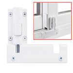 Patio Sliding Door Security Foot Lock Kick Lock, Fits on Top Rail-Childproof Patio Door Guardian-or Bottom Rail-Foot Operated-Keep Your Family Safe and Secure(1 Pack,White)