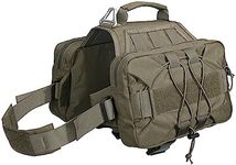 EXCELLENT ELITE SPANKER Tactical Military Dog Saddle Bag Harness Saddlebag Backpack for Medium Large Dogs(Army Green,L)