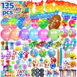 135pcs Party Favor for Kids,Fidget Toys Pack,Goodie Bag Stuffer Birthday Gift Toys,Treasure Box Toys for Classroom Reward，Bulk Prize Box Toys,Stocking Stuffer Pinata Stuffers Carnival Prizes