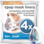 resplabs CPAP Mask Liners for ResMed AirFit F20 and AirTouch F20 Full Face Masks - Reusable, Washable Comfort Covers - 4 Pack (Small)
