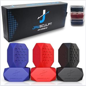 JawSculpt Jaw Exerciser 3 Level Set – Jawline Exerciser for Men & Women – Jaw Trainer for Face Toning, Face Slimming – Jaw Toner with User Manual, Exercise Program, Workout Tracker and Portable Cases