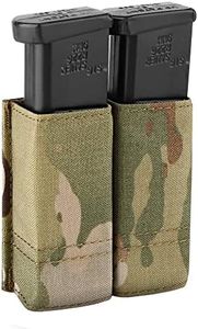 KRYDEX Double Pistol Mag Pouch, Nylon Magazine Pouch 9mm with Quick Release Kydex Magazine Pouch Insert (MC)