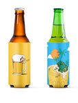 Coozybear 330ml Bottle/Can Cooler Sleeve, Can Coozy, Drink Insulator…(Set of 2,Medium) (Beeer & Summer Vibes)