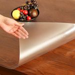 ETECHMART Clear Plastic Table Cover Protector Rectangle 22 x 54'', Thick Waterproof Transparent Table Protector for Dining Table, Non-Slip Heat Resistant Clear Desk Mat for Kitchen Office Desktop