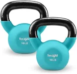 Yes4All Neoprene Coated & Kettlebell Sets - Hand Weights for Home Gym & Dumbbell Weight Set training 10lbs - Pair