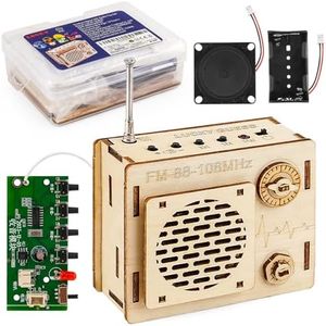 STEM Projects for Kids & Adults, FM 88-108 MHz Radio Toy Set, DIY Science Experiment Electronics Kit, Beginner's Starter Set, Idea Gifts for Teenage Boy Girl