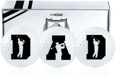 CybGene Dad Gifts Golf Balls Set of 3 for Golfer Dad, Husband, Golf Lovers from Daughter, Son, Wife, for Father's Day, Birthday, Retirement, Christmas - DAD Initial