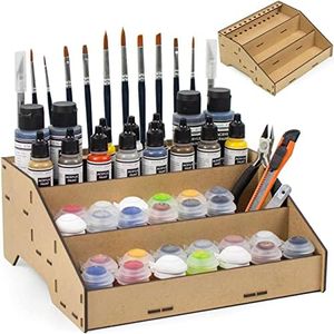 PROSCALE Paint Rack for Model Paints. Hobby Craft Citadel Vallejo Tamiya Army Paint Rack Stand Portable Paint Holder Organiser Miniature Warhammer Paint Storage Stand Model Painting Station (Model B)