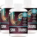 3 x 1 Litre of Pro-Kleen Sink & Drain Blitz - Plughole/Drain Unblocker - Dissolves Hair & Grease - Super Strength Formula: up to 12 Treatments