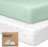 2-Pack Organic Cot Sheets Fitted fo