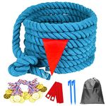 DHXGON 40 Feet Tug of War Rope for Kids and Adults, Outdoor Games Summer Outdoors Yard Backyard Camping Lawn Games for Field Day Family Reunion Birthday Party Team Building Activities Carnival Games