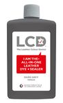 LCD All-in-One Leather dye & Sealer - Repair & Restore Paint, Permanent Colour for Sofas, Shoes, Handbags, Clothing, self Sealing 100ml by The Leather Colour Doctor (Dark Grey)