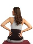 MEDTECH Orthopaedic Electric Heating Pad | Heat Belt with Temperature Controller | Pain Relief Heating Belt for Lower Back, Knee, Shoulder, Cramps, & Neck | Heat Pad Back Pain Relief | Regular,Black