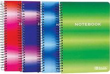 BAZIC Small Notebook Memo Size Pad, 5"x7" Spiral Side Bound, 120 Sheets Wirebound Pocket Personal Notebooks, Assorted Color, 36-Pack