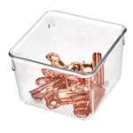 iDesign 52730 Linus Organiser Tray, Small Plastic Drawer Insert, Works Well as Accessories Organiser, Clear, X-Small