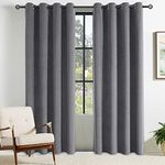 CUCRAF Velvet curtains full blackout curtains with eyelets, stylish luxury velvet blackout curtain for living room, set of 2, 46" x 90"(W x L), Dark Grey