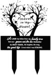 Garden Stake Graves Cemetery Decorations Metal Memorial Grave Markers Family Tree Graveyard Commemorative Plaque for Dad Mom Remembrance Plaque Stake Sympathy Graveside Decor Sign for Outdoor