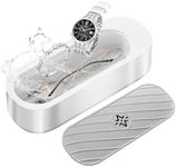 Ultrasonic Cleaner Jewelry Cleaner Machine, 45KHz Professional Sonic Cleaner for Ring, Earrings, Necklace, Silver, Eyeglass, Watches, Ultrasonic Cleaner Solution for Gifts