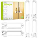 6 Pack Reusable Cupboard Locks for Children, U-Shaped Baby Proofing Child Safety Locks for Kitchen Cupboard, Door, Cabinet, Closet, Fridge, Knob Handle, Adjustable, Easy to Use, No Tools Needed