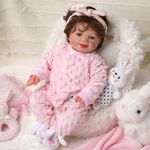 BABESIDE Reborn-Baby Doll Sunny 17 inch Realistic Newborn Dolls Girls Lifelike Baby Doll Softness Cloth Body Reborn Toddler Dolls Real Life Baby Dolls that Look Real