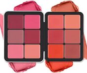 12 Colors Blush Palette,Highlighter Blush Powder Makeup,Long-Wearing,Smudge Proof,Natural-Looking,Blendable Cruelty-Free Matte Finish,Contour and Highlight Blush Palette Face Cosmetics Makeup