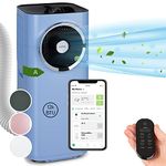 Klarstein Smart Air Conditioning Unit, 5-in-1 Portable Air Conditioner Unit, w/Purifier & Odour Removal, Night Mode, Dehumidifier Air Conditioner, Low Consumption 12K BTU AC