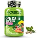 NATURELO One Daily Multivitamin for Women - Energy Support - Whole Food Supplement to Nourish Hair, Skin, Nails - Non-GMO - No Soy - Gluten Free - 120 Capsules | 4 Month Supply