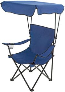 Arcanine Portable Camping Chair with Canopy Foldable Sun Shade for Beach Camping,Camping Chair with Carry Bag for Outdoor, Folding Outdoor Fishing Sports,Cup Holder, Lawn Chairs (Canopy Chair)