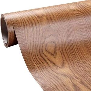 Self Adhesive Wood Grain Furniture Stickers PVC Wallpaper cabinets Gloss Film Vinyl Counter Top Decal 15.6''x79''