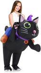 Searhmomo Inflatable Costume Cat for Kids Ride On Cat Blow Up Costumes, Funny Halloween Animal Costume for Girls Boys