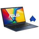 Asus Vivobook 14" FHD Laptop - Intel Core i3-1315U, 8GB RAM, 128GB SSD, Windows 11, Newest Model (with Microfiber Cloth) - Quite Blue (X1404VA-I38128)
